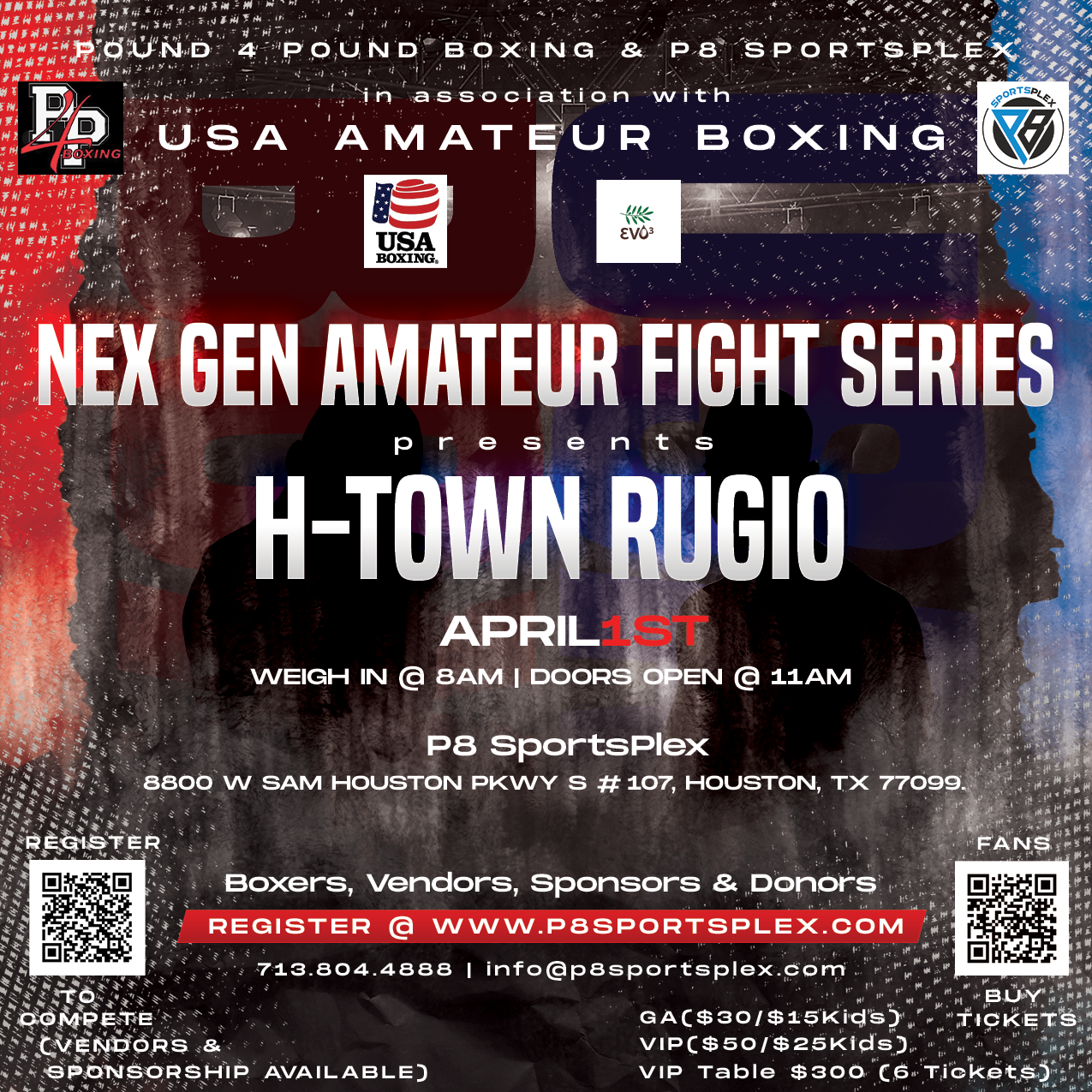 Nex Gen Amateur Fight – HTown Rugio, April 1, 2023