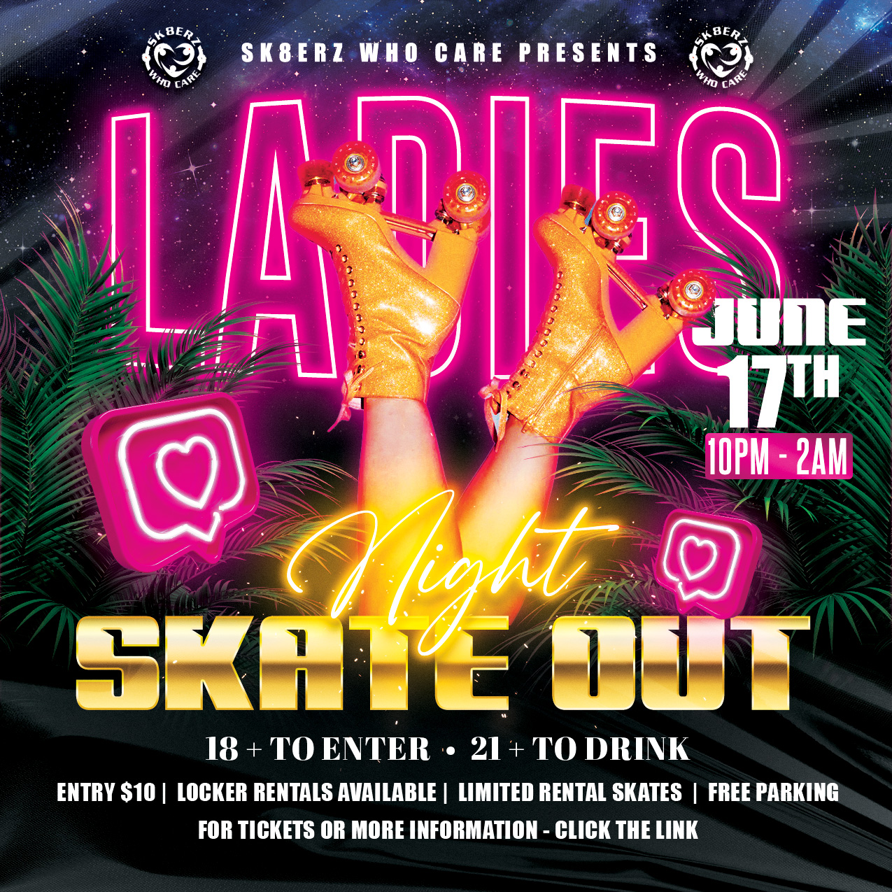Ladies Night – Skate Out, June 17, 2023
